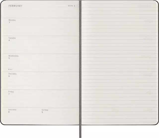 Een Agenda 2024/2025 Moleskine 18M Planner Weekly 7dagen/1pagina large hc black koop je bij EconOffice