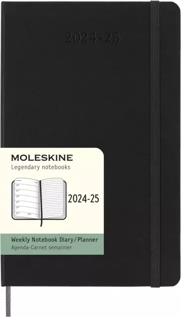 Een Agenda 2024/2025 Moleskine 18M Planner Weekly 7dagen/1pagina large hc black koop je bij EconOffice