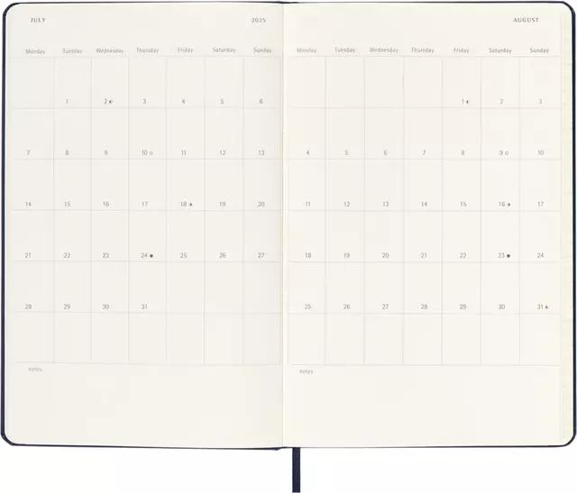 Een Agenda 2025 Moleskine 12M Planner Weekly 7dagen/1pagina large hc sapphire blue koop je bij EconOffice