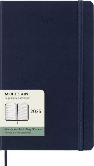 Een Agenda 2025 Moleskine 12M Planner Weekly 7dagen/1pagina large hc sapphire blue koop je bij EconOffice