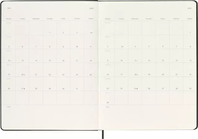 Een Agenda 2024/2025 Moleskine 18M Planner Weekly 7dagen/1pagina extra large hc black koop je bij EconOffice