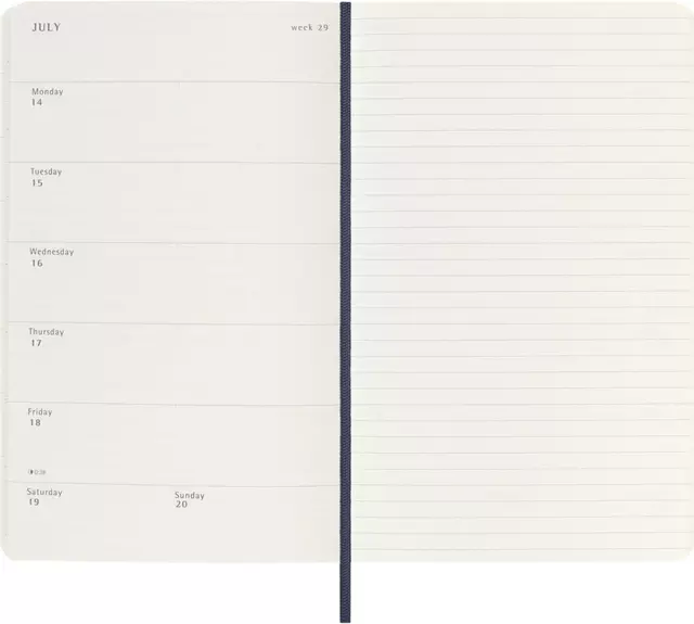 Een Agenda 2025 Moleskine 12M Planner Weekly 7dagen/1pagina large sc sapphire blue koop je bij Omnia 4 Office