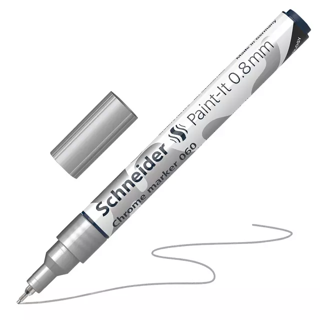 Een Viltstift Schneider Paint-it 060 0.8mm metallic chrome koop je bij Van Leeuwen Boeken- en kantoorartikelen