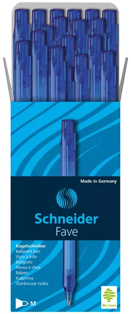Een Balpen Schneider Fave medium blauw koop je bij MV Kantoortechniek B.V.