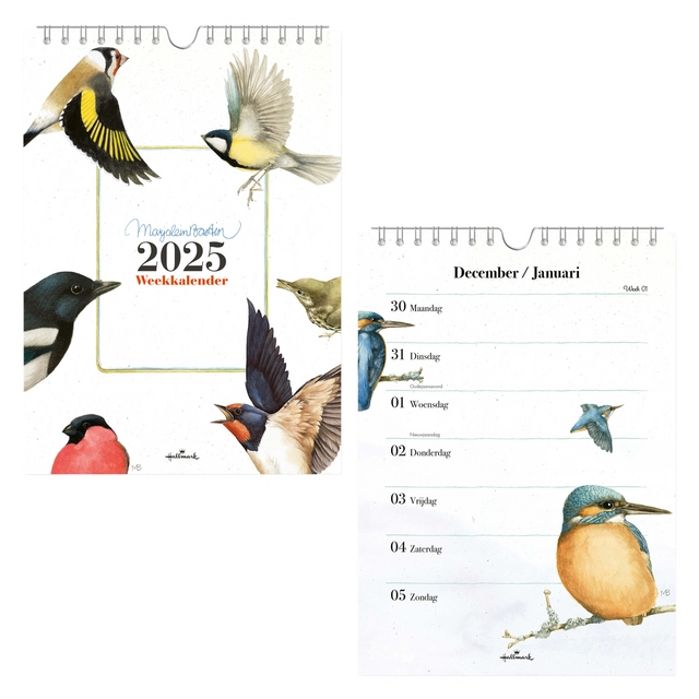 Een Weekkalender 2025 Hallmark Marjolein Bastin 165x230mm vogels koop je bij QuickOffice BV