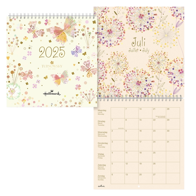 Een Maandkalender 2025 Hallmark Turnowsky 210x210mm koop je bij QuickOffice BV