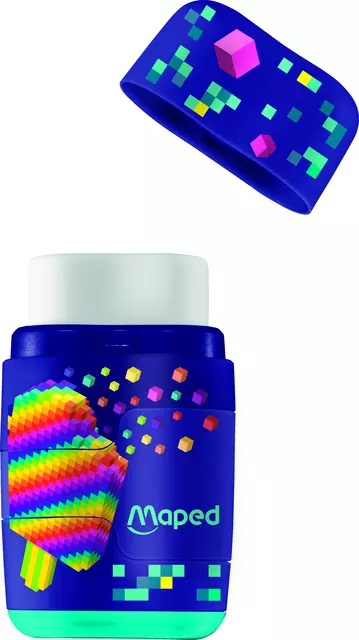 Een Gum Maped Pixel Party in tube display à 20 stuks koop je bij MV Kantoortechniek B.V.