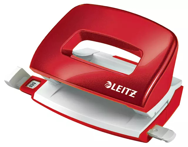 Een Perforator Leitz Nexxt WOW mini 10 vel rood koop je bij Goedkope Kantoorbenodigdheden