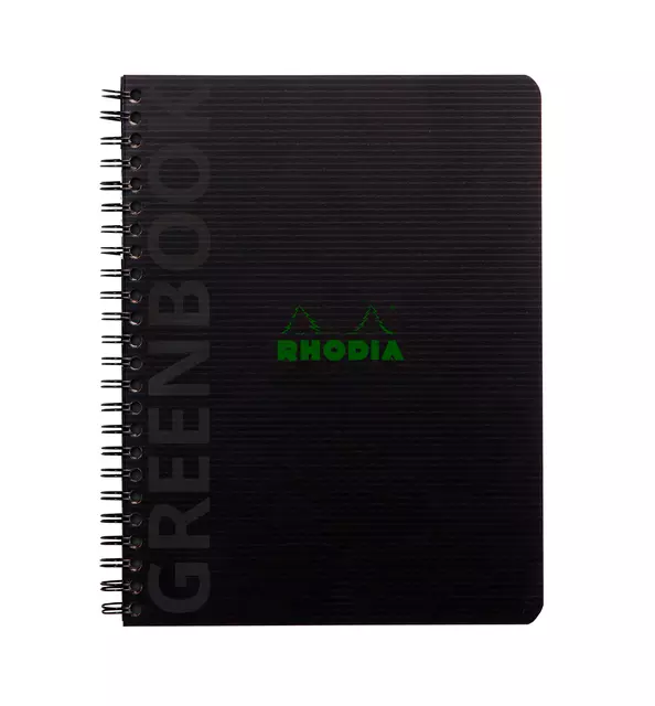 Een Notitieboek Rhodia Greenbook A5 lijn 6-gaats 180 pagina's 90gr zwart koop je bij EconOffice