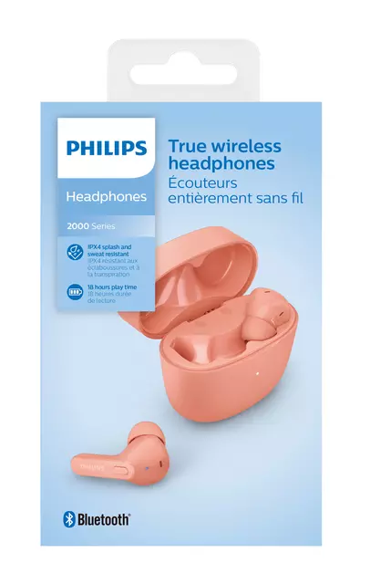 Een Oortelefoon Philips In-ear TWS TAT2206 roze koop je bij KantoorProfi België BV