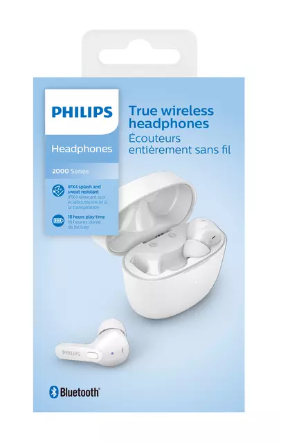 Een Oortelefoon Philips In-ear TWS TAT2206 wit koop je bij KantoorProfi België BV