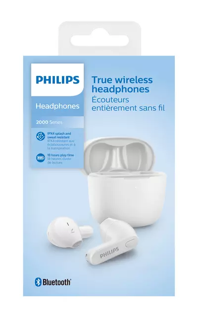 Oortelefoon Philips In-ear TWS TAT2236 wit