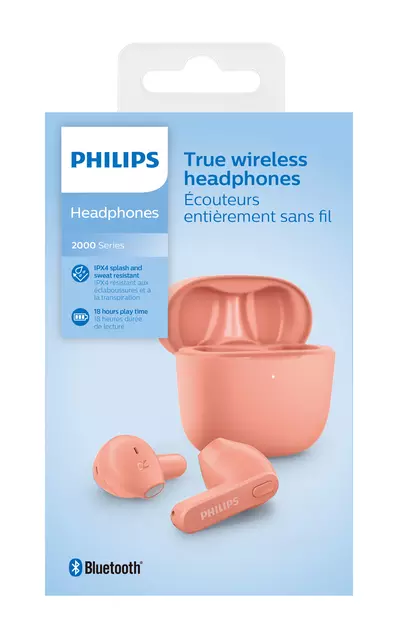 Een Oortelefoon Philips In-ear TWS TAT2236 roze koop je bij KantoorProfi België BV