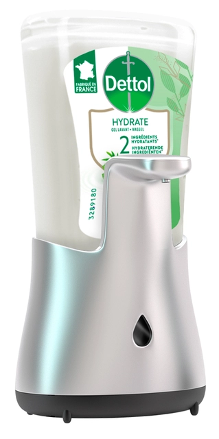 Een Handzeepdispenser Dettol Hydrating No Touch Kit met zeep 250ml koop je bij NiceSupplies.nl