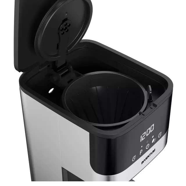 Een Koffiezetapparaat Inventum 1.5 liter zwart met rvs koop je bij Totaal Kantoor Goeree