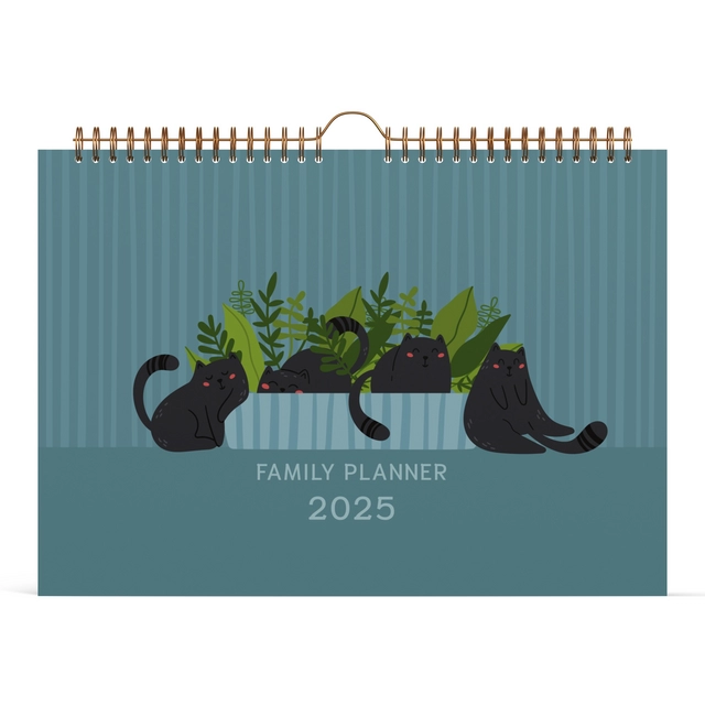 Een Familiekalender 2025 Lannoo 310x220 Cats 7dagen/1pagina koop je bij NiceSupplies.nl