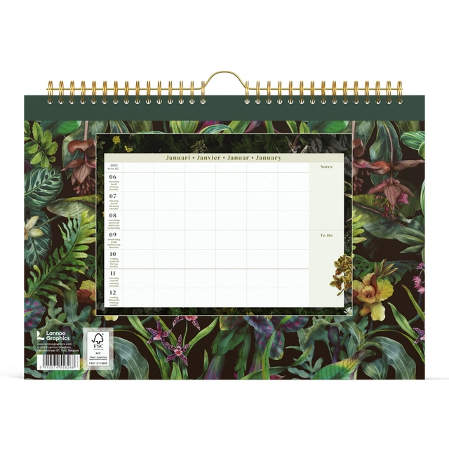 Een Familiekalender 2025 Lannoo 310x220 Botanic 7dagen/1pagina koop je bij NiceSupplies.nl