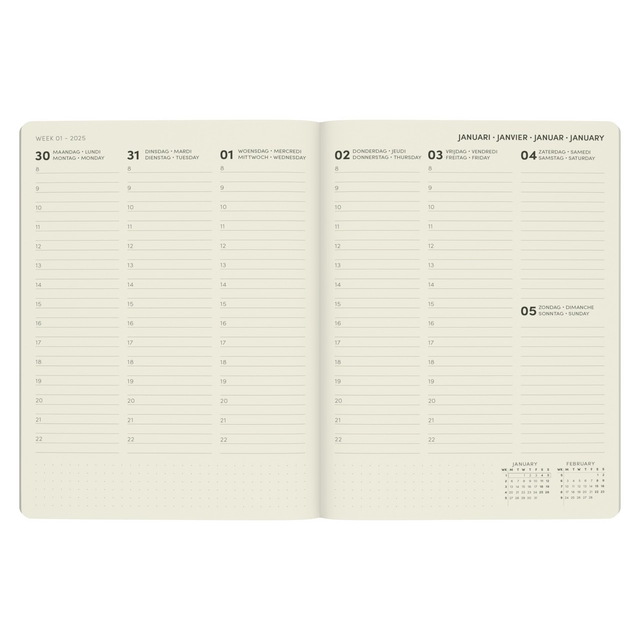 Een Agenda 2025 Lannoo A5 QC Colour 7 jours/2 pages koop je bij QuickOffice BV