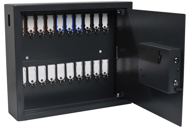 Een Sleutelkast Pavo high security magnetisch met fingerprintslot 20 haken 350x410x100mm koop je bij The Cartridge Company