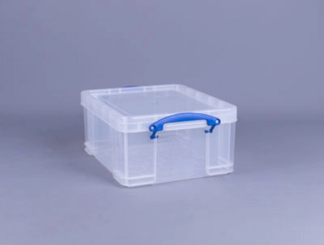 Een Opbergbox Really Useful 21 liter 450x350x200mm transparant wit koop je bij QuickOffice BV