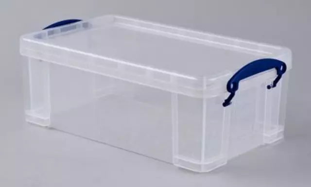 Een Opbergbox Really Useful 5 liter 340x200x125mm transparant wit koop je bij KantoorProfi België BV
