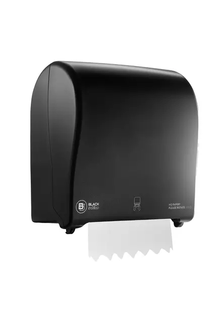 Een Handdoekroldispenser BlackSatino PT50 zwart 335340 koop je bij Van Leeuwen Boeken- en kantoorartikelen