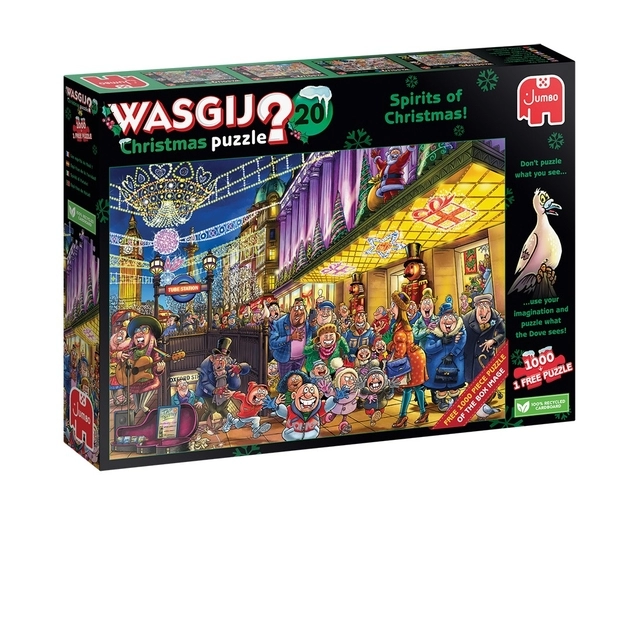 Een Puzzel Wasgij Christmas 20 - De Geesten van de Kermis! 2x1000st (1 puzzle for free) koop je bij Totaal Kantoor Goeree