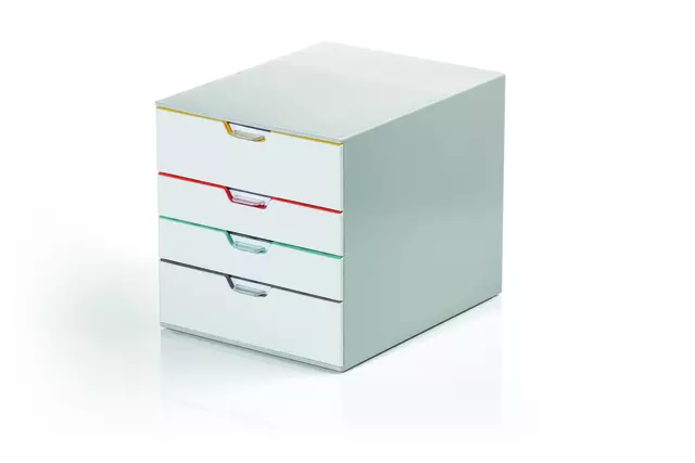Een Ladenbox Durable Varicolor 4 laden mix kleur koop je bij KantoorProfi België BV