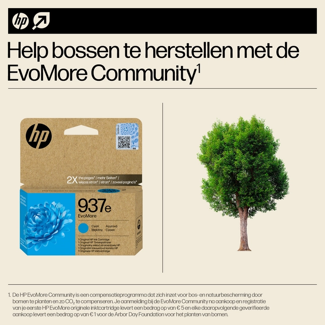 Een Inktcartridge HP 4S6W6NE 937E Evomore blauw koop je bij Tonerinktshop