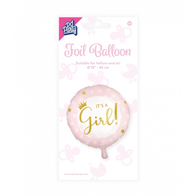 Een Paperdreams Foil balloon - It's a girl! koop je bij Van Hoye Kantoor BV