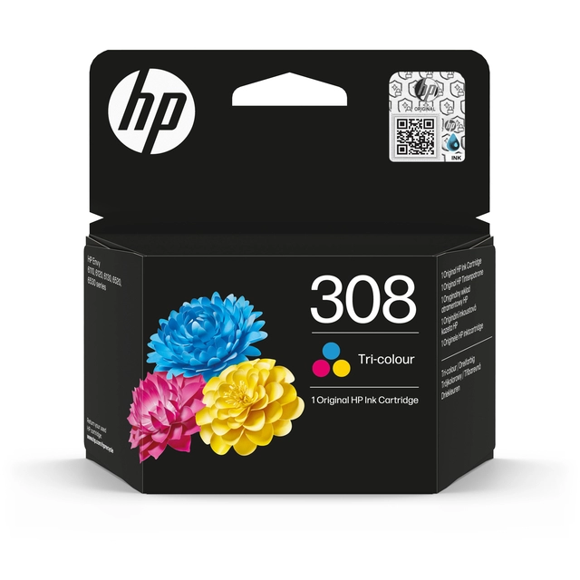 Een Inktcartridge HP 7FP20UE 308 3 kleuren koop je bij MV Kantoortechniek B.V.