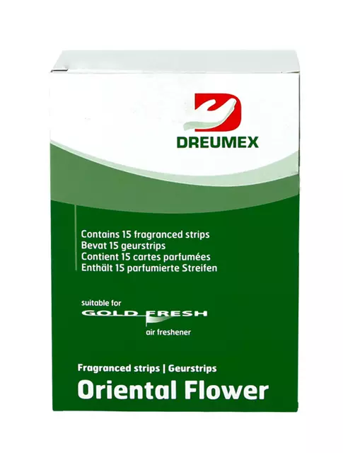 Een Luchtverfrisser Dreumex Gold Fresh Oriental Flower 15 strips koop je bij KantoorProfi België BV
