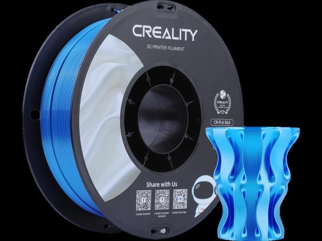 Een 3D Filament Creality PLA 1.75mm Silk Blauw 1kg koop je bij Omnia 4 Office