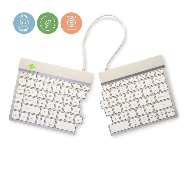 Een Toetsenbord R-Go Split Break QWERTY WL Wit koop je bij L&N Partners voor Partners B.V.