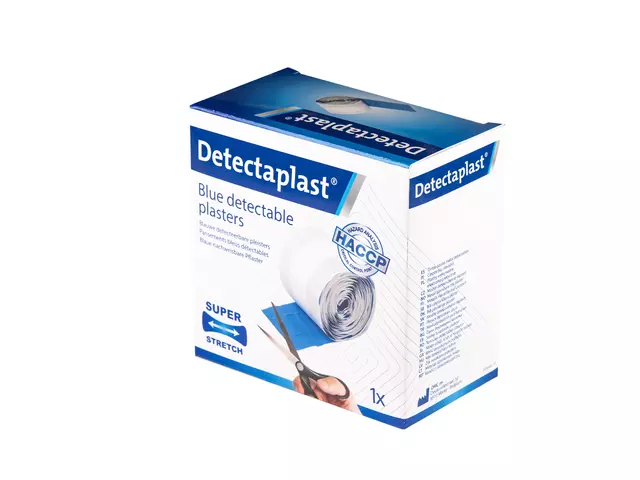 Een Elastische blauwe textielpleister Detectaplast 6cmx5m koop je bij Tonerinktshop