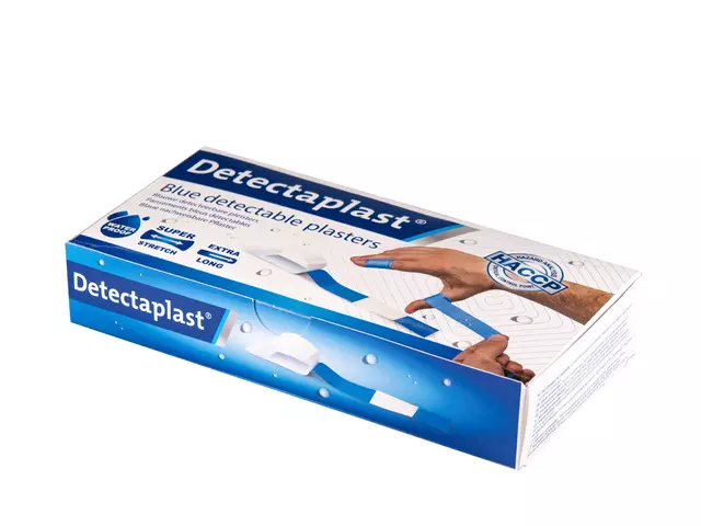 Een Waterafstotende blauwe pleister Detectaplast 180x20mm koop je bij QuickOffice BV