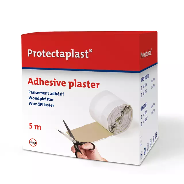 Een Elastische pleister Protectaplast bruin op rol 6cmx5m koop je bij QuickOffice BV