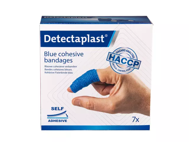 Een Kohesief verband blauw Detectaplast assorti 7stuks koop je bij Totaal Kantoor Goeree