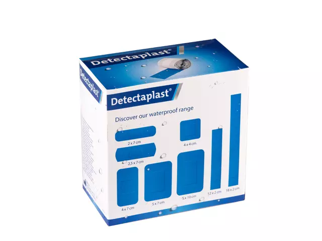 Een Waterafstotende blauwe pleister Detectaplast 6cmx5m koop je bij Van Hoye Kantoor BV