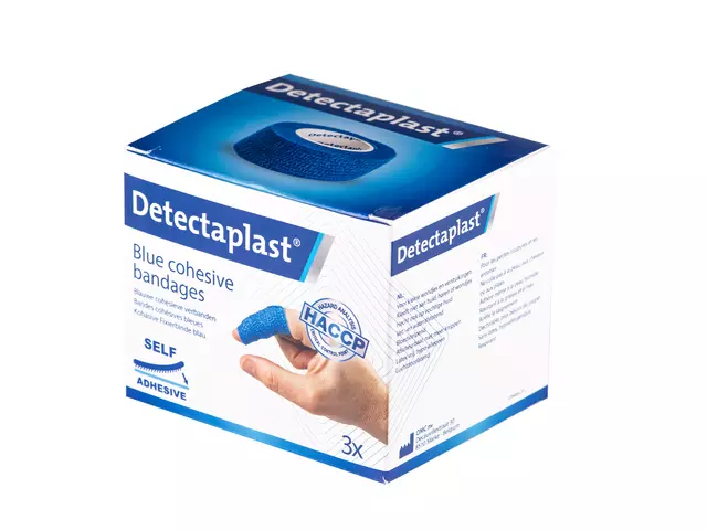 Snelpleister blauw Detectaplast 2,5cmx4,5m 3 stuks