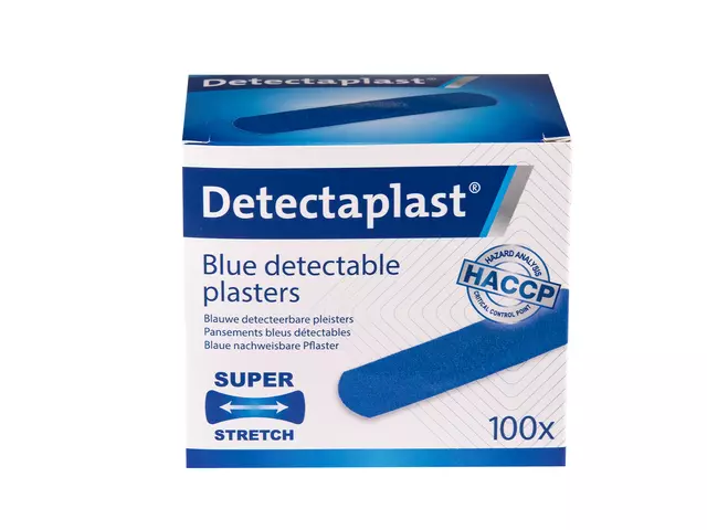 Een Elastische blauwe textielpleister Detectaplast 19x72mm koop je bij MV Kantoortechniek B.V.