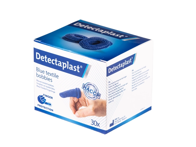 Een Vingerlingen Detectaplast textiel blauw 30stuks koop je bij De Angelot