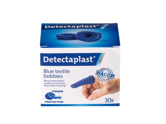 Een Vingerlingen Detectaplast textiel blauw 30 stuks koop je bij Goedkope Kantoorbenodigdheden