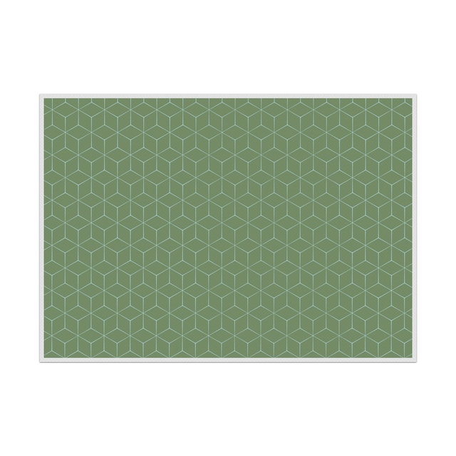 Placemat IEZZY hexagon groen 6 stuks