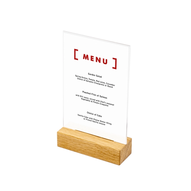 Een Porte-menu de table IEZZY A6 bois koop je bij Van Hoye Kantoor BV