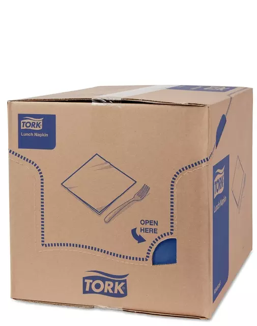 Lunchservet Tork 2-laags 1/8 gevouwen 200st donkerblauw 477421