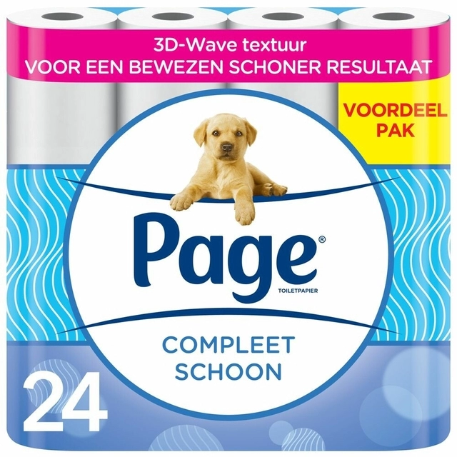 Een Toiletpapier Page Compleet Schoon 2-laags 140vel 24 rol wit koop je bij MegaOffice