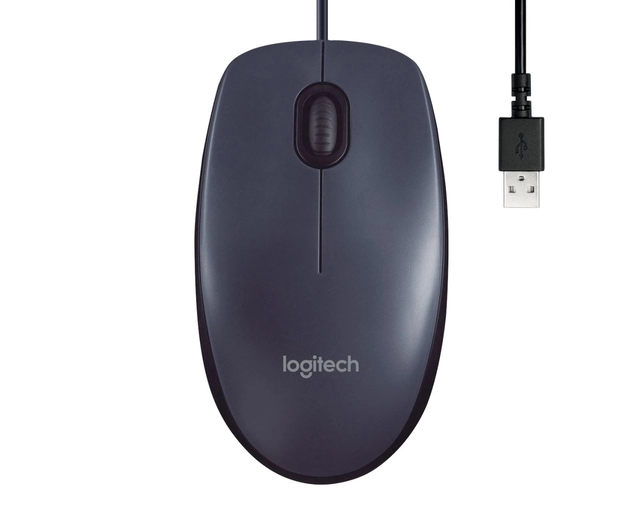 Een Muis Logitech USB B100 zwart koop je bij MegaOffice