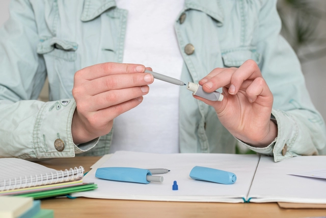 Een Rollerpenvulling Pelikan ECO KM/5 blauw 0,3mm koop je bij EconOffice