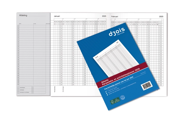 Een Jaarplanner 2025 Djois personeel- en activiteitenplanner koop je bij Ziffo Kantoorcentrum BV